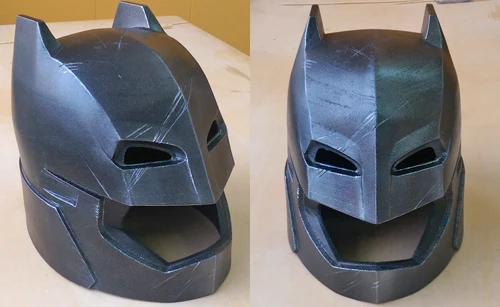 Metallic and Scratched 3D Printed Batman Helmet