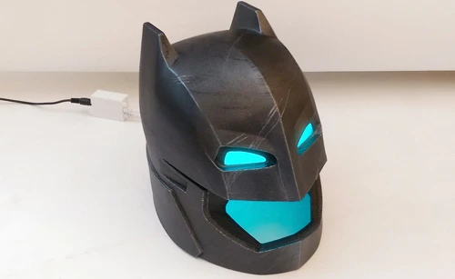 3D Printed Batman Helmet with Glowing Eyes