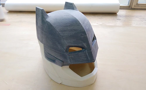 Assembled 3D Printed Batman Helmet
