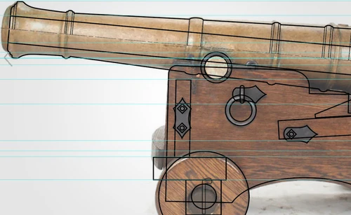 Orthographic Line Drawings of the Cannon