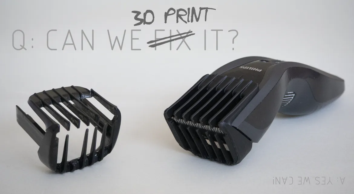 Hair clippers repaired using 3D printing