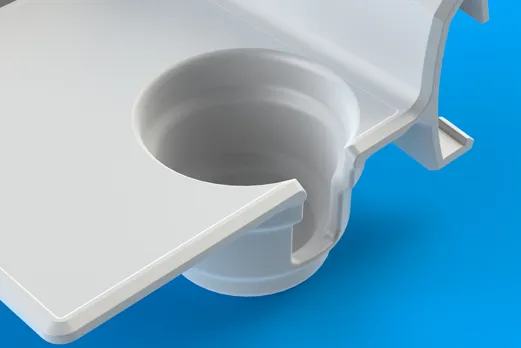 Render 3D de bandeja portavasos