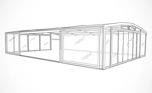 Dibujo de diseño registrado de piscina
